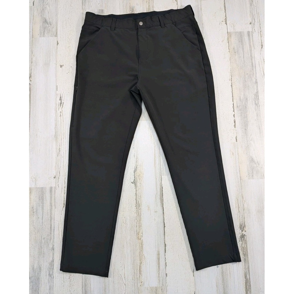 Bylt Pants Mens 38x30 Black Kinetic Performance Stretch Chino Tapered Leg